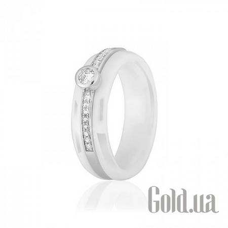 Кольцо Серебряное кольцо с куб. циркониями, 17.5