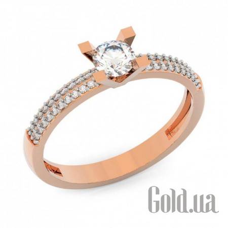 Кольцо Золотое кольцо с куб. циркониями, 18.5