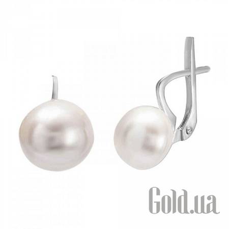 Серьги Серебряные серьги с культив. жемчугом