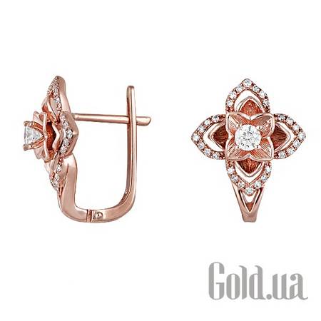 Серьги Золотые серьги с бриллиантами