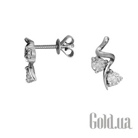 Серьги-гвоздики Золотые серьги с бриллиантами