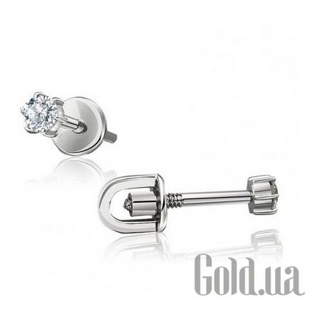 Серьги-гвоздики Золотые серьги с бриллиантами