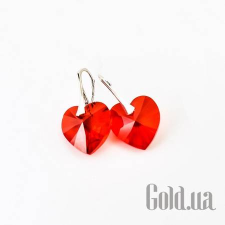 Серьги Серебряные серьги с кристаллами Swarovski