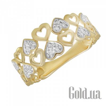 Кольцо Золотое кольцо с бриллиантами, 16.5