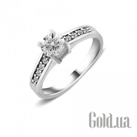 Кольцо Серебряное кольцо с куб. циркониями, 16.5