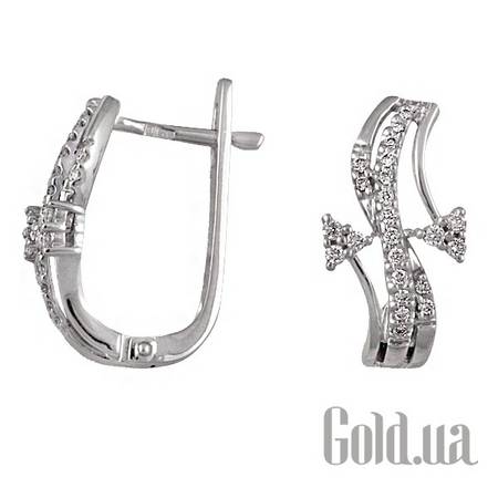 Серьги Золотые серьги с бриллиантами