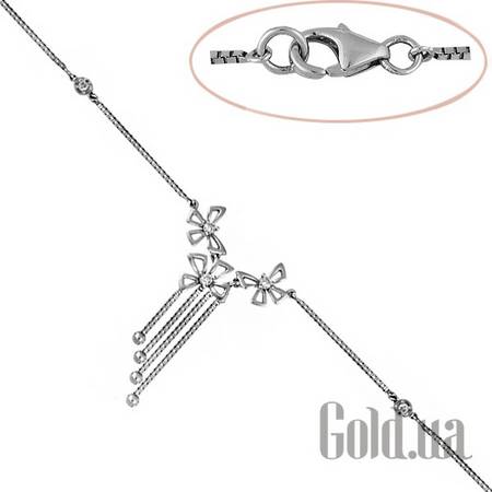 Браслет на ногу Золотой браслет с бриллиантами на ногу