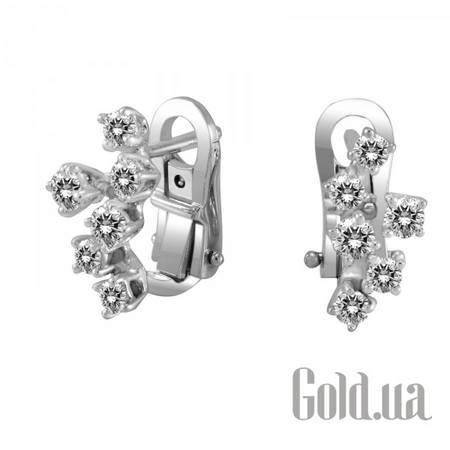 Серьги Золотые серьги с бриллиантами
