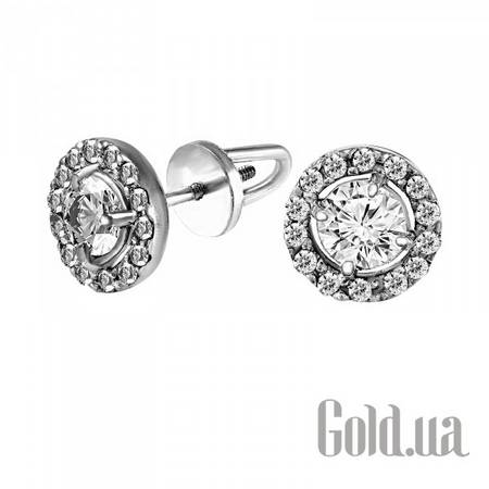 Серьги-гвоздики Золотые серьги с бриллиантами