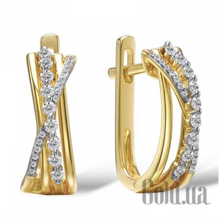 Серьги Золотые серьги с бриллиантами