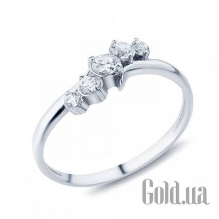 Кольцо Cеребряное кольцо с куб. циркониями, 17.5