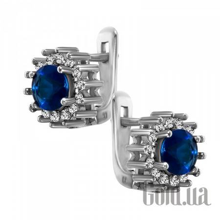 Серьги Серебряные серьги с куб. циркониями
