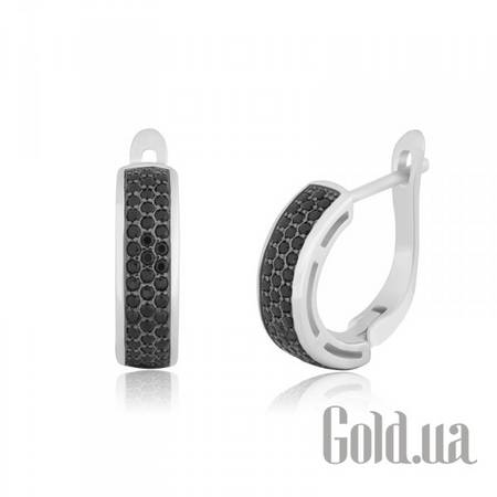 Серьги Серебряные серьги с куб. циркониями