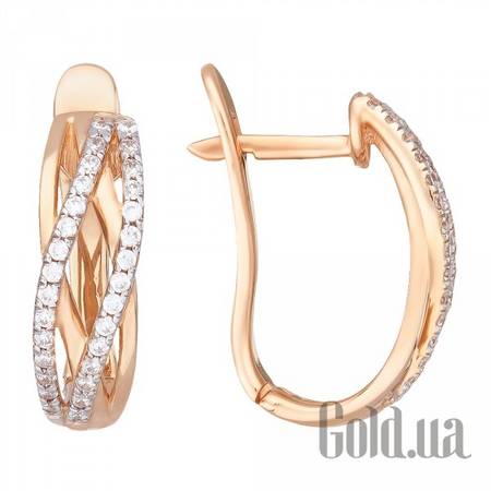 Серьги Золотые серьги с куб. циркониями