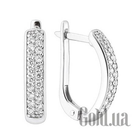 Серьги Золотые серьги с куб. циркониями