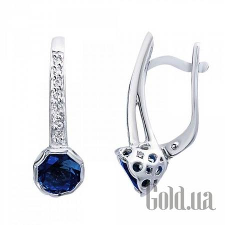 Серьги Серебряные серьги с куб. циркониями