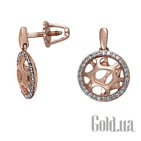 Серьги с подвесками Золотые серьги с бриллиантами