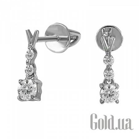 Серьги-гвоздики Золотые серьги с бриллиантами