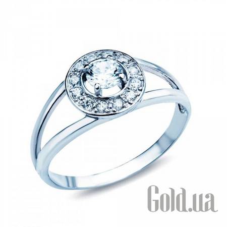 Кольцо Cеребряное кольцо с куб. циркониями, 16.5