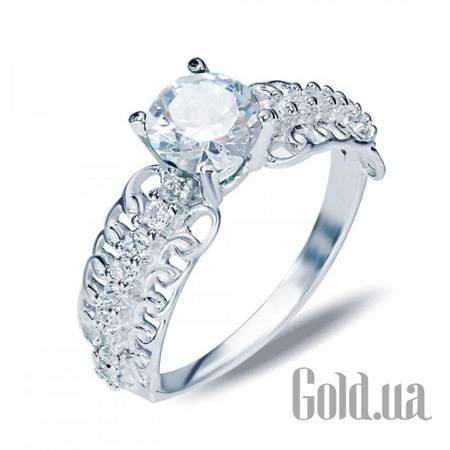 Кольцо Серебряное кольцо с куб. циркониями, 16.5