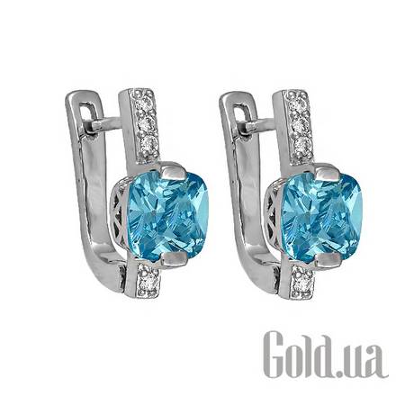 Серьги Серебряные серьги с куб. циркониями