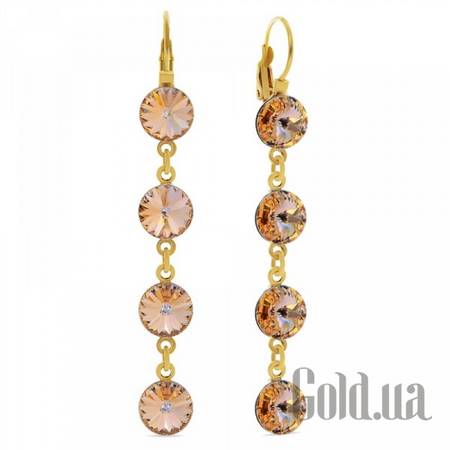 Серьги с подвесками Серьги с кристаллами Swarovski в позолоте