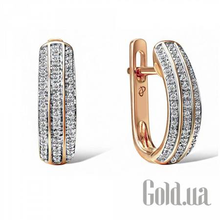 Серьги Золотые серьги с бриллиантами