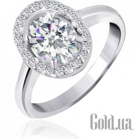 Кольцо Серебряное кольцо с  куб. циркониями, 16.5