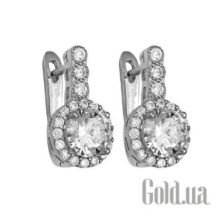 Серьги Серебряные серьги с куб. циркониями