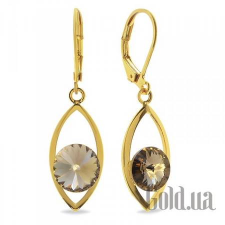 Серьги с подвесками Серьги с кристаллами Swarovski в позолоте