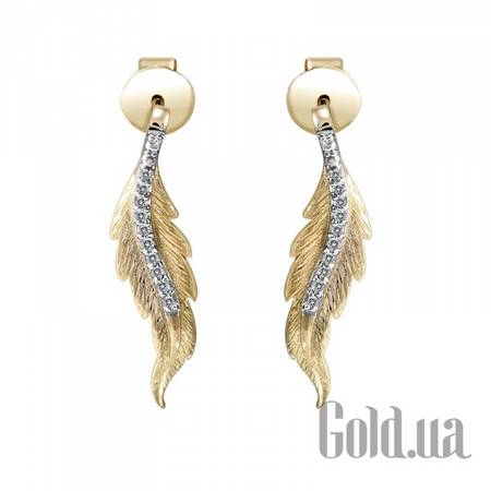 Серьги-гвоздики Золотые серьги с бриллиантами