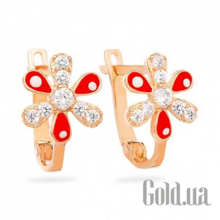 Детские серьги Золотые серьги с куб. циркониями