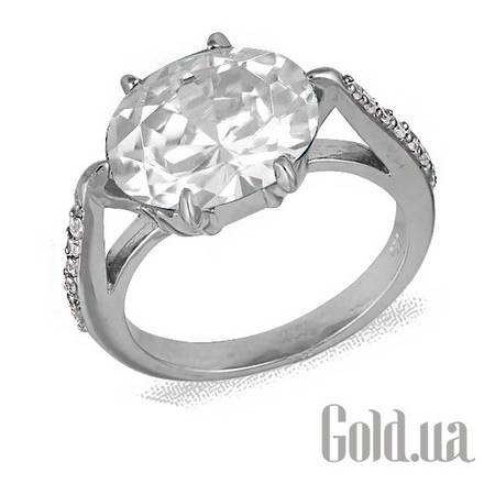 Кольцо Серебряное кольцо с куб. циркониями, 17