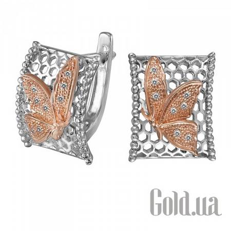 Серьги Золотые серьги с бриллиантами