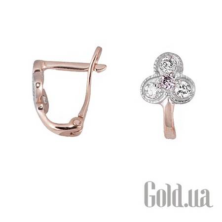 Серьги Золотые серьги с куб. циркониями