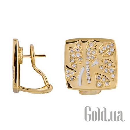 Серьги Золотые серьги с бриллиантами
