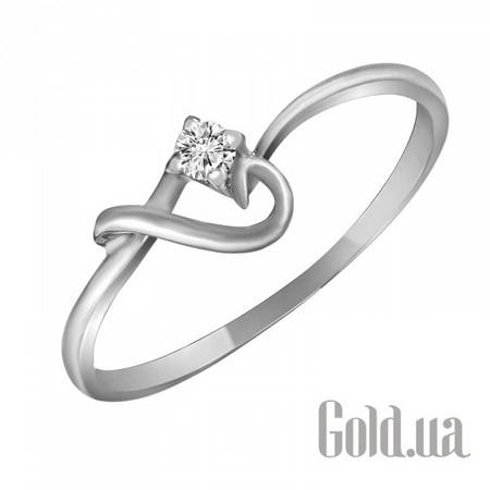 Кольцо Золотое кольцо с бриллиантом, 17.5