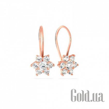 Серьги Золотые серьги с куб. циркониями