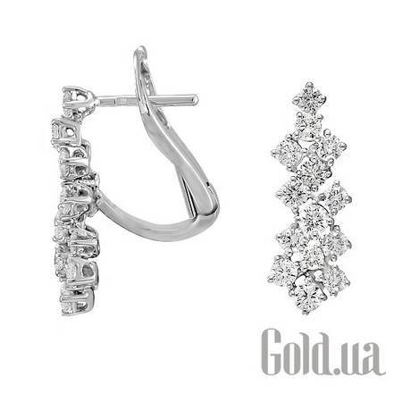 Серьги с подвесками Золотые серьги с бриллиантами