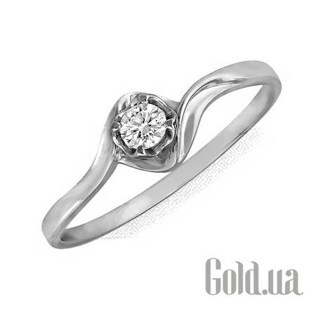 Кольцо Золотое кольцо с бриллиантом 0,10 карат, 17.5