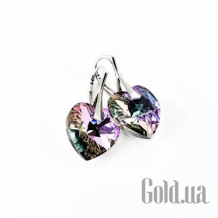 Серьги Серебряные серьги с кристаллами Swarovski