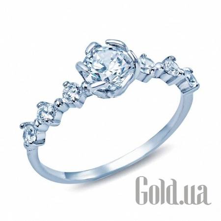 Кольцо Akvamarin Серебряное кольцо с куб. циркониями, 17.5