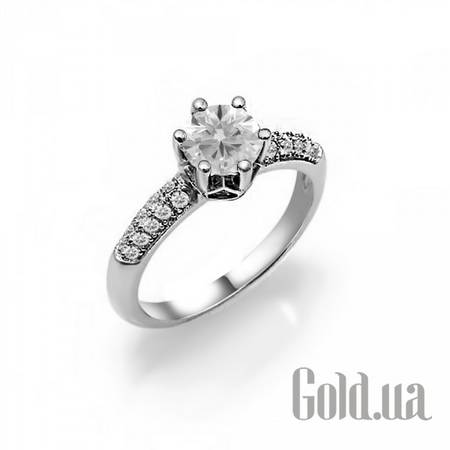 Кольцо Серебряное кольцо с куб. циркониями, 17.5