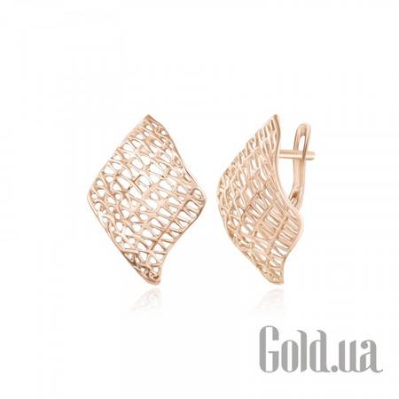 Серьги Серебряные серьги в позолоте