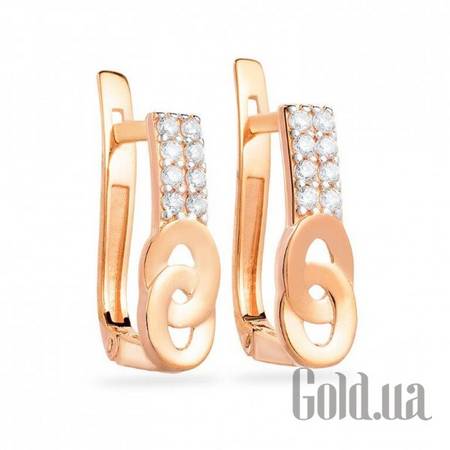 Серьги Золотые серьги с куб. циркониями