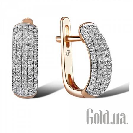 Серьги Золотые серьги с бриллиантами