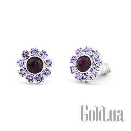 Пусеты (гвоздики) Серьги с кристаллами Swarovski