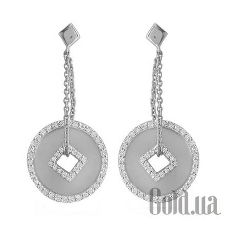 Серьги с подвесками Золотые серьги с бриллиантами