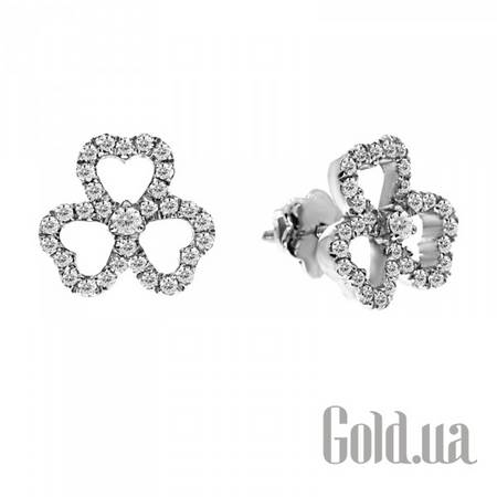 Серьги-гвоздики Золотые серьги с бриллиантами