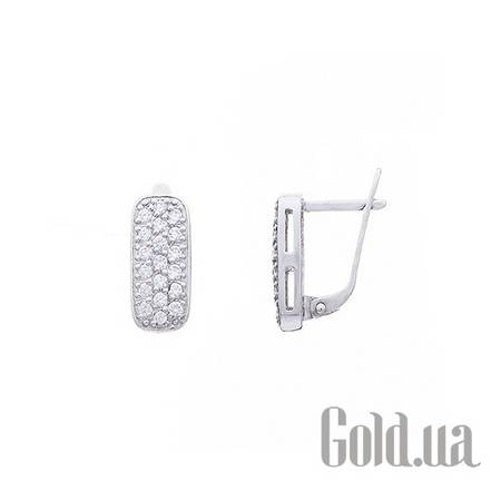Серьги Серебряные серьги с куб. циркониями